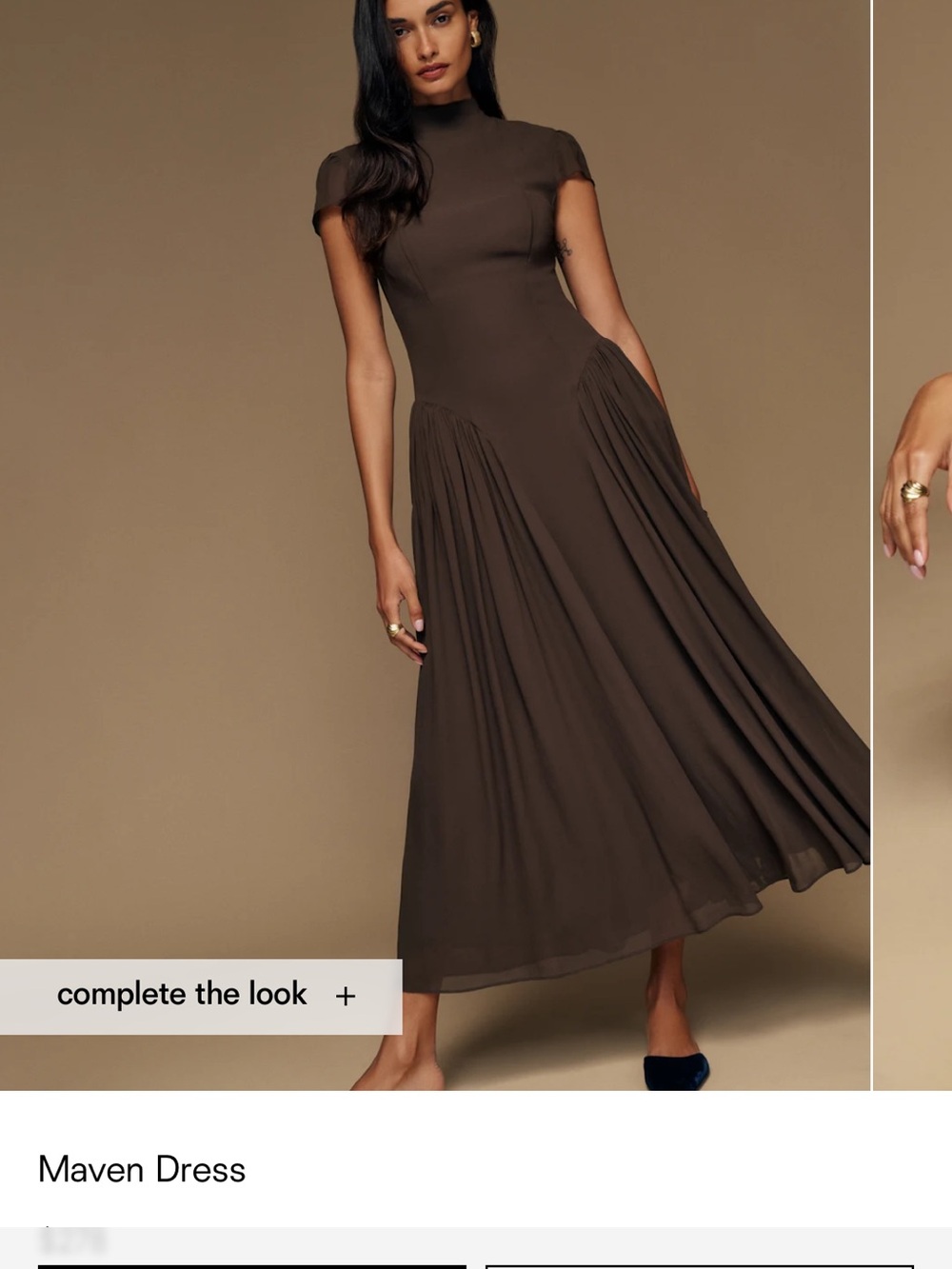 NWT Reformation Maven Dress Mole